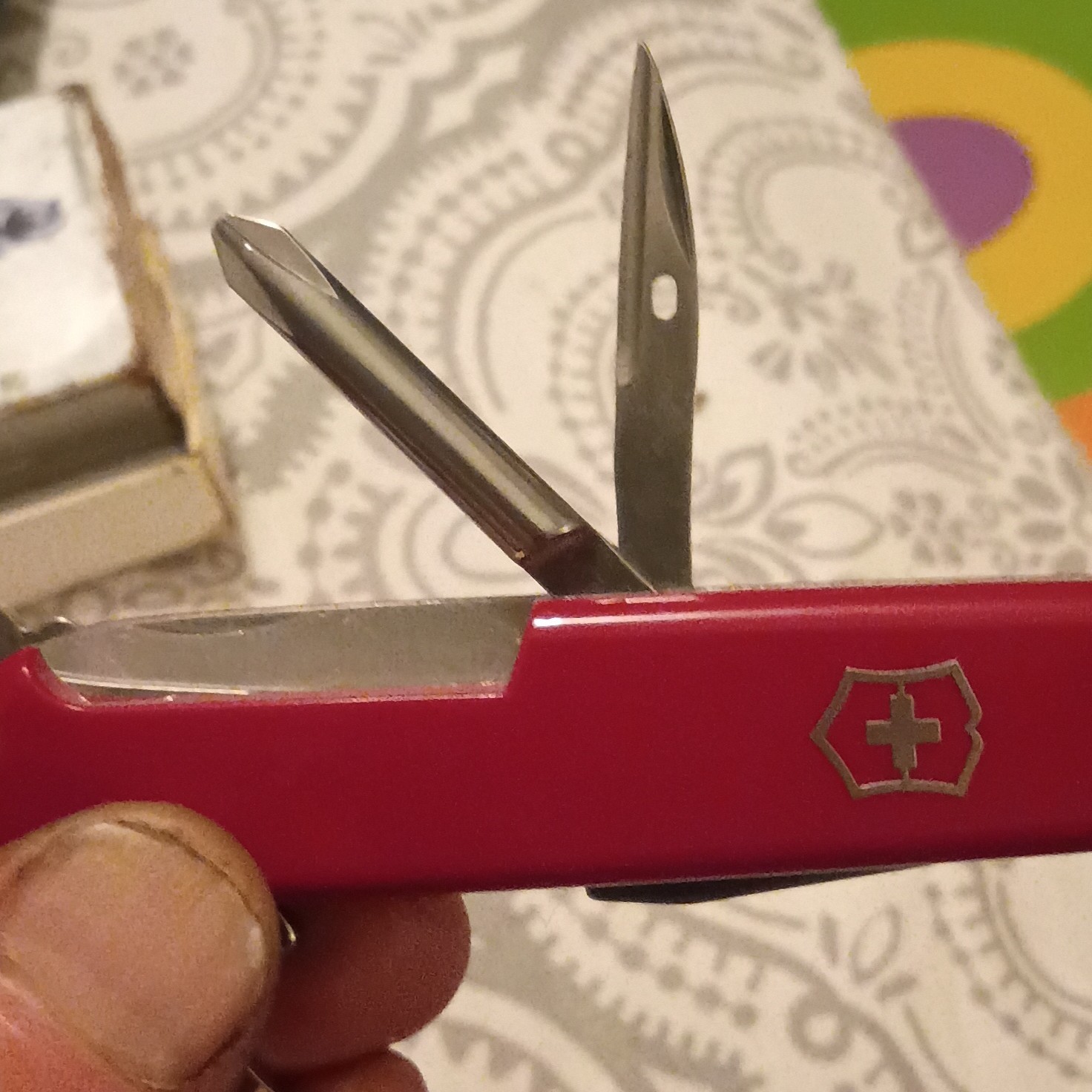 Victorinox Officer Suisse Red 5-Tool Multi-Tool w/ Lanyard Rieter Logo