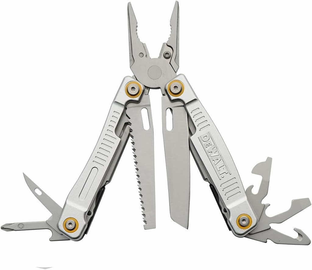DeWalt 12 in 1 Multi Tool Stainless Steel Folding Pocket Tool with Sheath