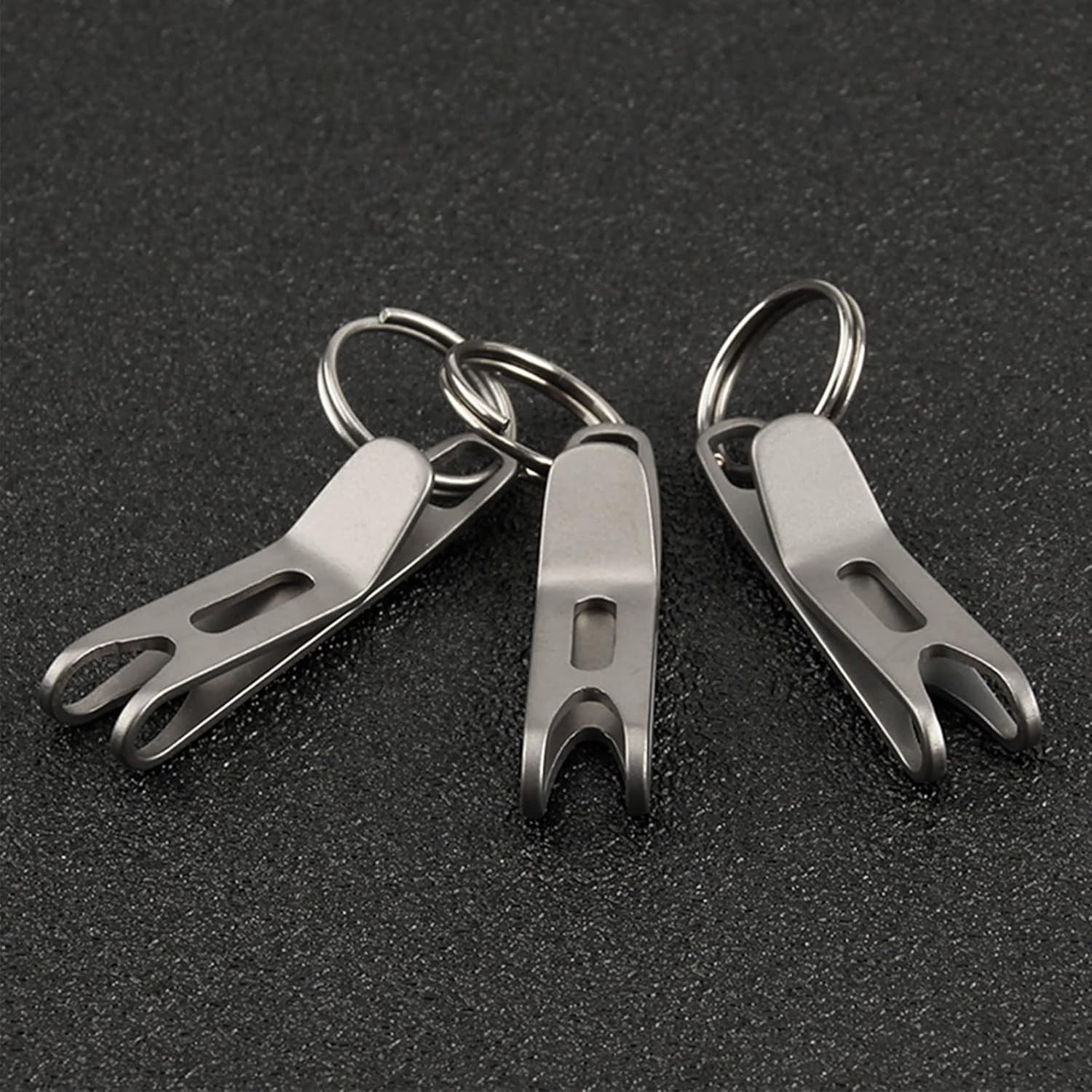 Mini Titanium Alloy Clasp with Key Ring, Outdoor Gear Pocket Suspension Clip Han