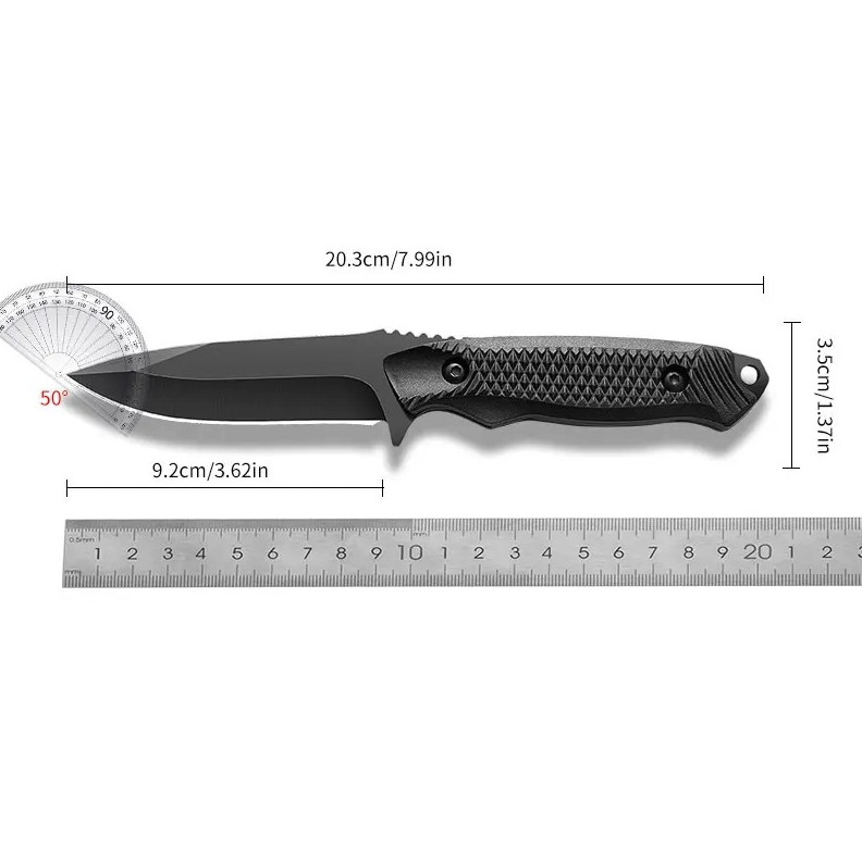 1pc Stainless Steel Sheath Pocket Knife High Hardness Outdoor BBQ Tool – NEW