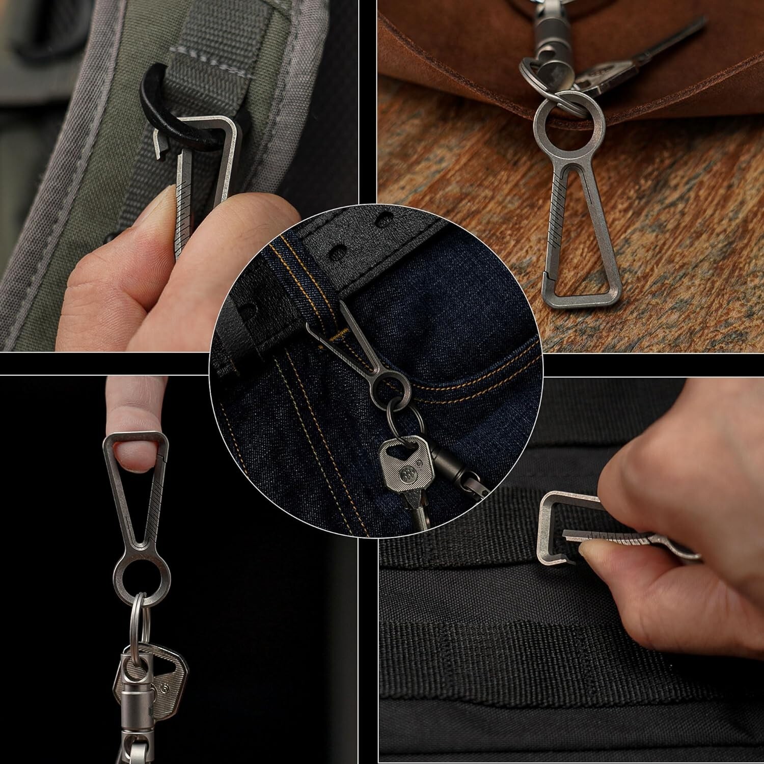 KeyUnity KM01 Titanium EDC Keychain Clip with Bottle Opener