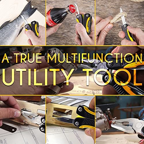 Outdoor Multi-Function Mini Tool Pliers Portable Folding Stainless Steel Black