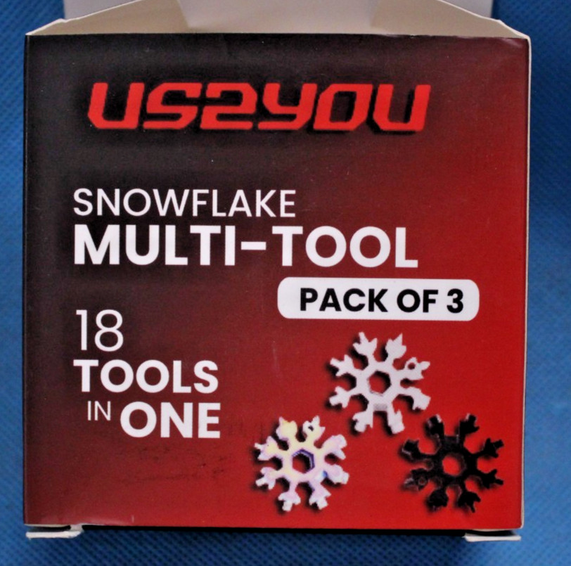 3 Pack 18-in-1 Snowflake Multi-Tool Carbon Steel Multitool Screwdriver Opener