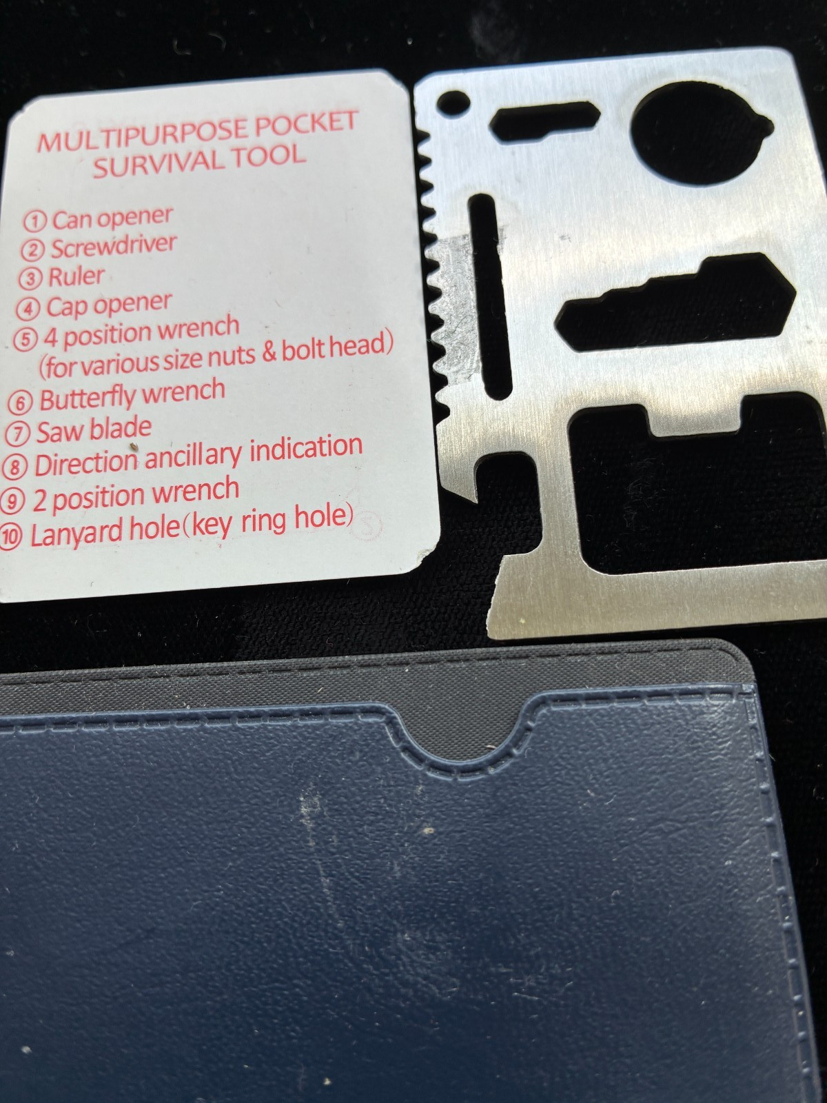 NEW Stainless Steel 10 in 1 Multi Purpose Pocket Survival Tool
