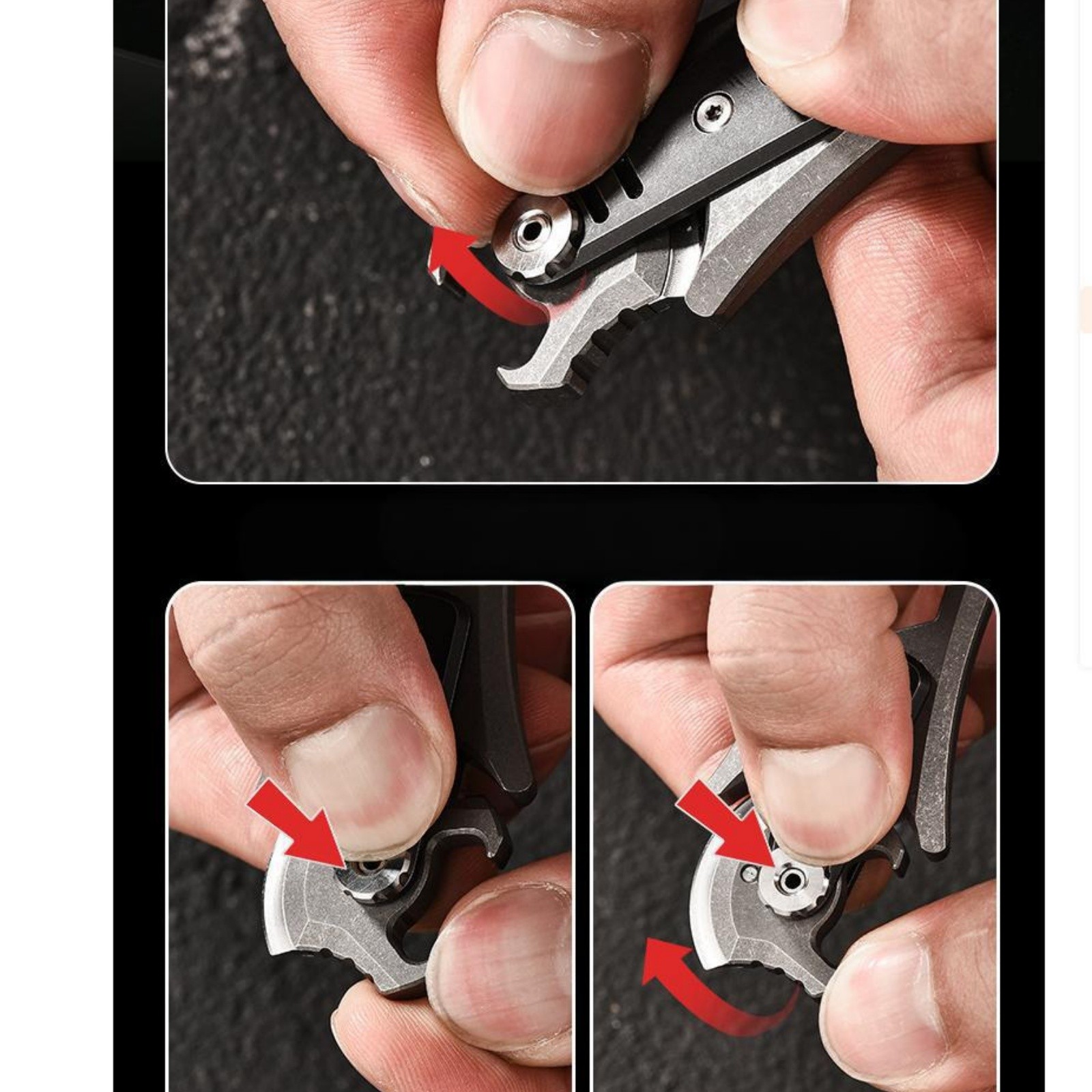 Titanium Alloy EDC Tool Pry Bar Multi Function Bottle Opener Wrench Outdoor