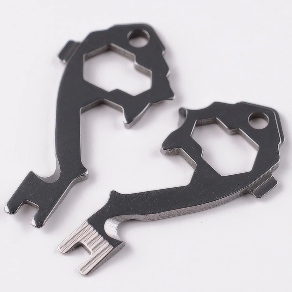 20in1 Keychain Multi Tool Crowbar Screwdriver Hex Wrench Carabiners Survival EDC