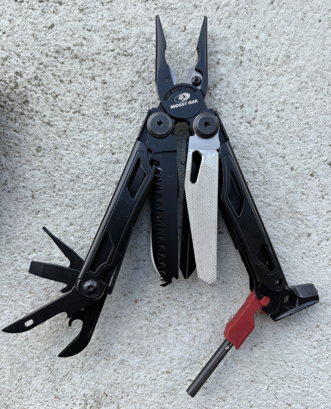 MOSSY OAK 19-IN-1 STAINLESS STEEL MULTI TOOL FOLDING POCKET PLIER SURVIVAL TOOLS
