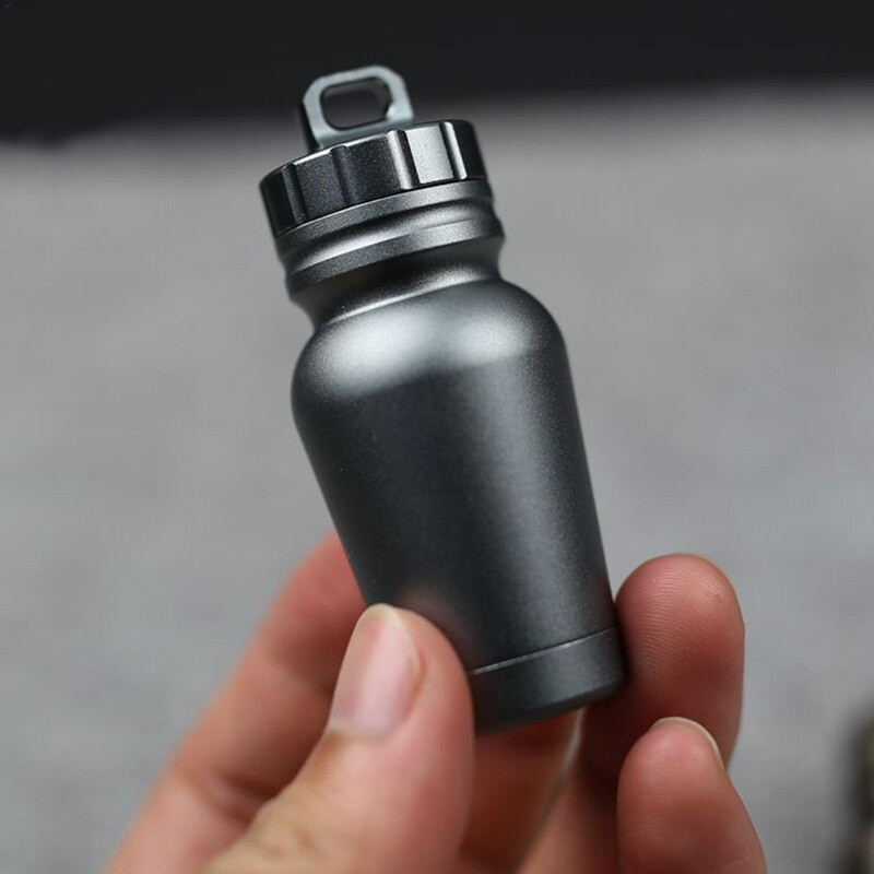 EDC Pocket Tool Aluminum Alloy Waterproof Tank Medicine Sealed Capsule Bottle Ou