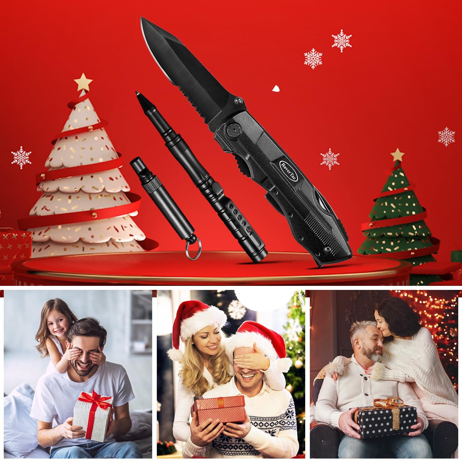 Tool Gift Set, Multitool Pocket Knife with Pliers, Pin with Glass Breaker…
