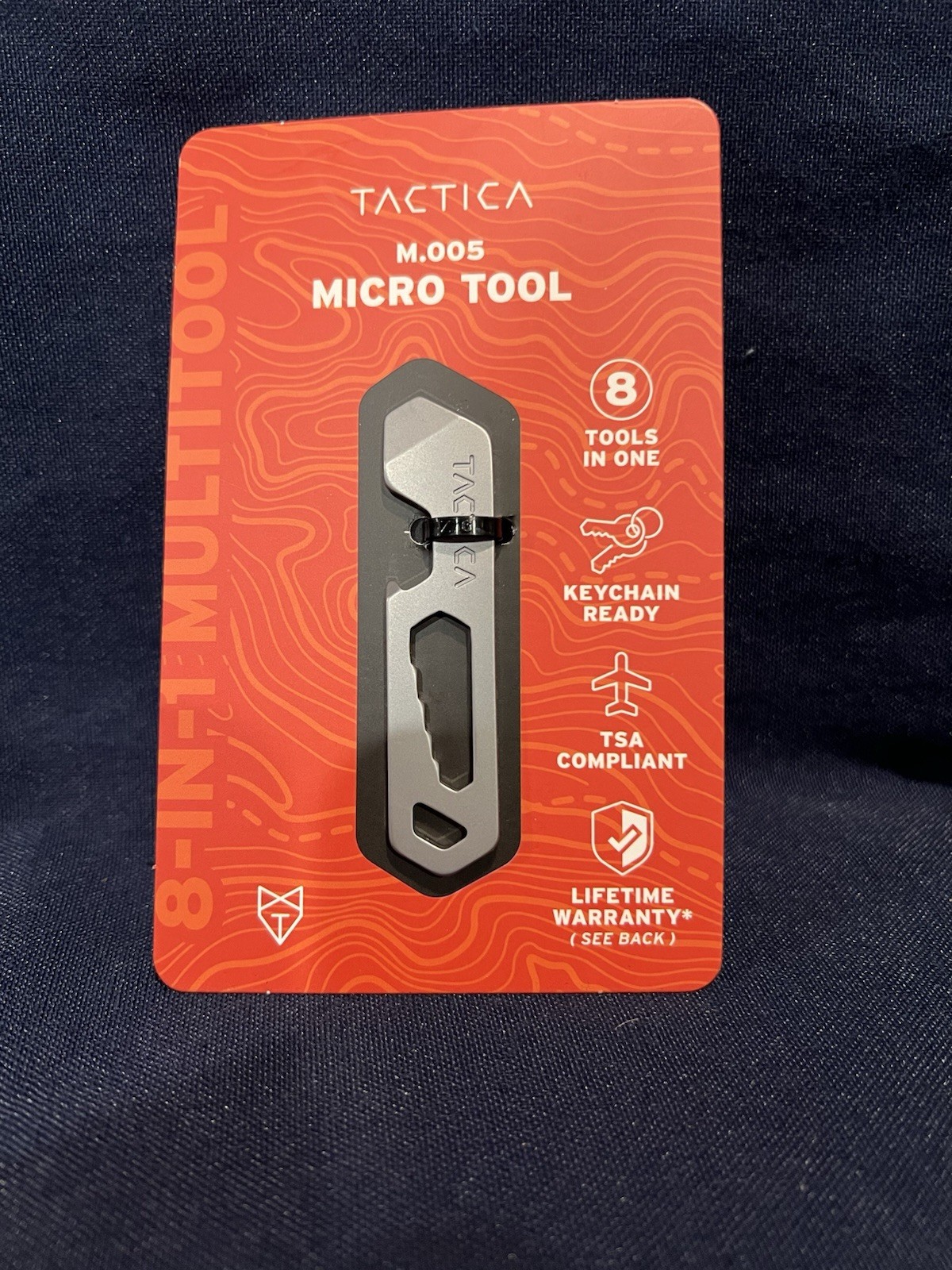 Tactica M.005 8-in-1 Keychain Multi-Tool Gray Black TSA Compliant