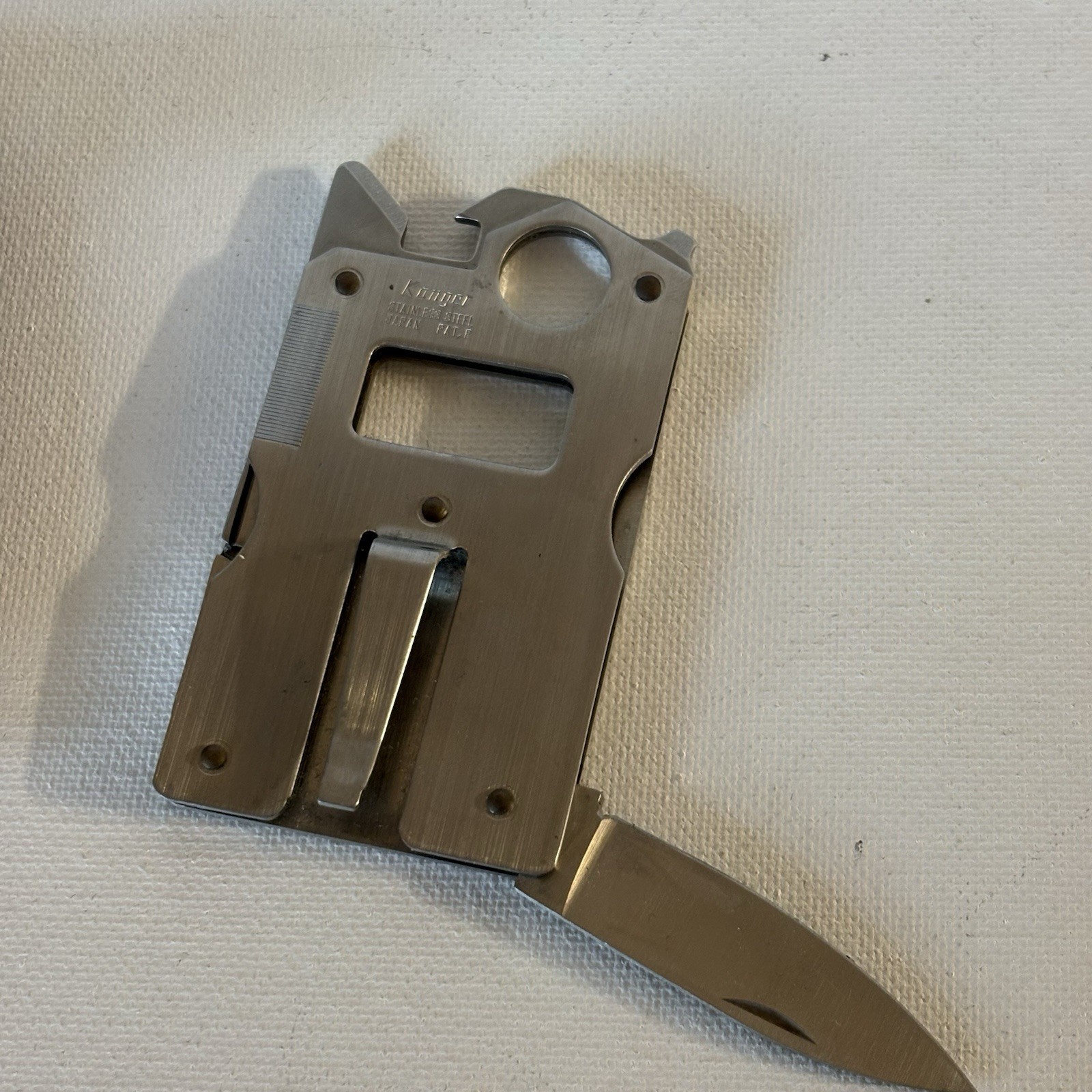 Nature Company Kanger Japan Multi Tools Survival Knife & Pouch Camping Vintage