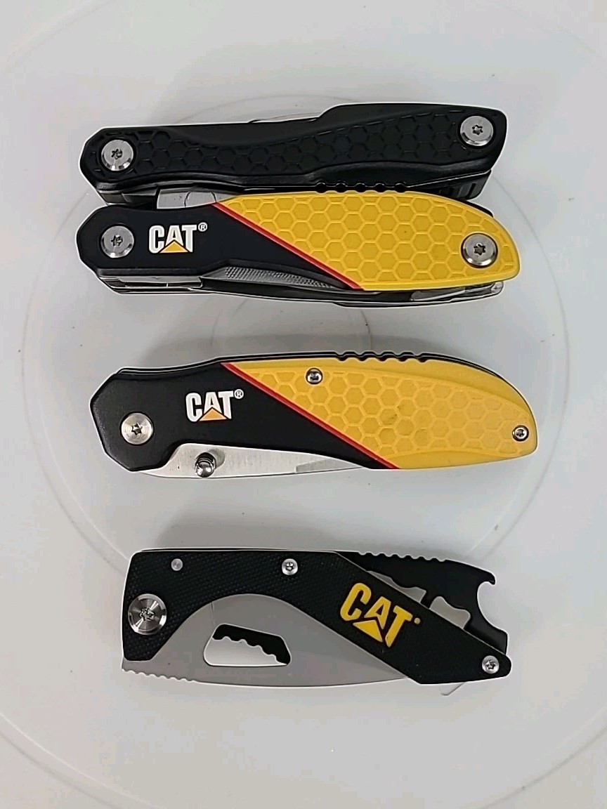 LOT 3 Piece Set CAT 13-in-1 Multi-Tool and Pocket Knife and Razor Knife NWOB