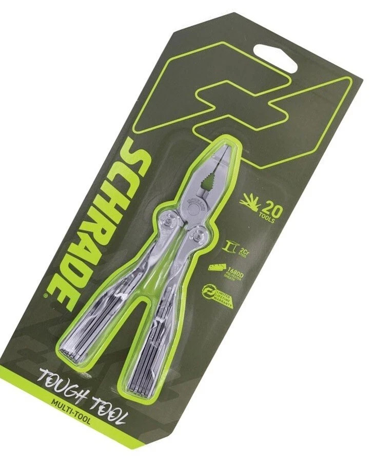 Schrade Tough Tool Multi-Tool Twenty-One Functions With Stainless Steel Handles