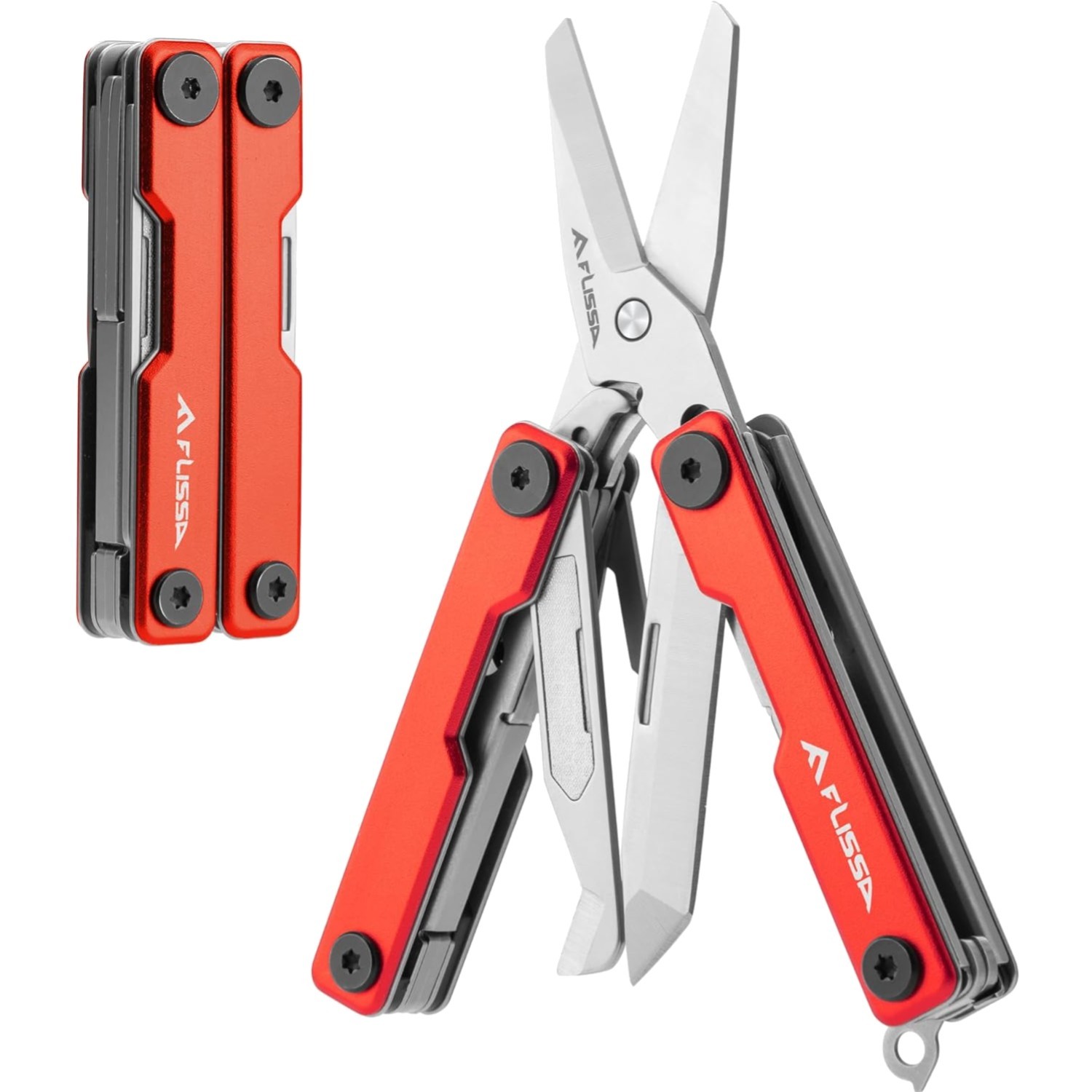 Multitool Scissors, 11-in-1 Multi Tool Pocket Knife, Stainless Steel Mini Mul…