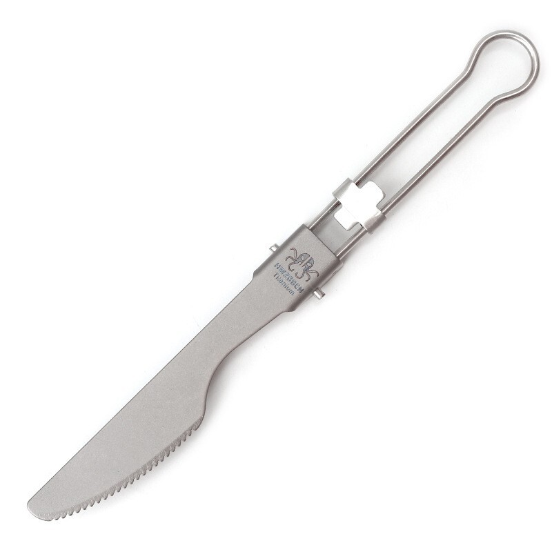 Titanium Folding Spork Spoon Knife Three-piece Sets Portable EDC Outdoor Camping