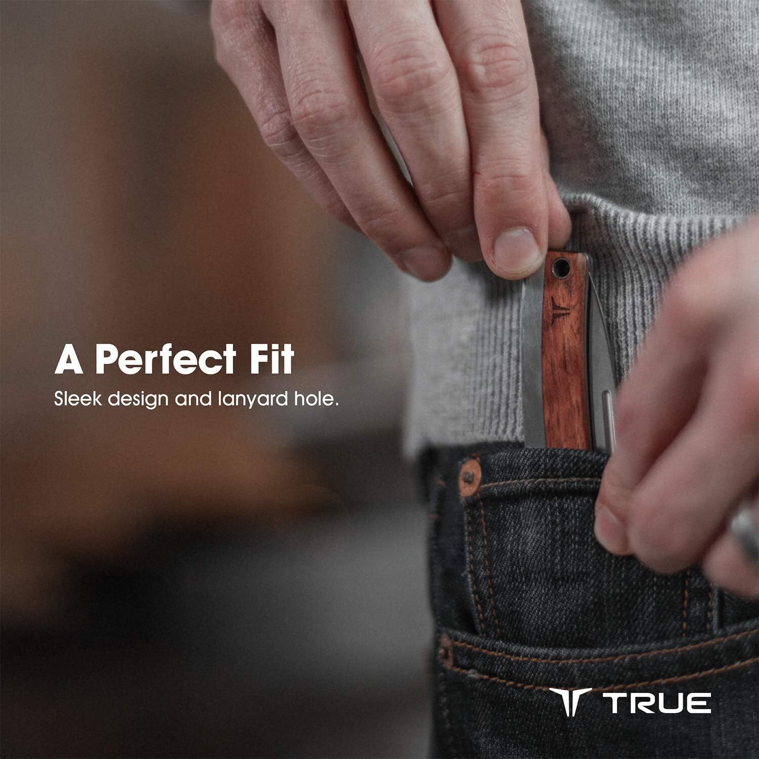 NEW TRUE UTILITY TU6905 Classic Series Gentleman’s Pocket Knife Wood Handle