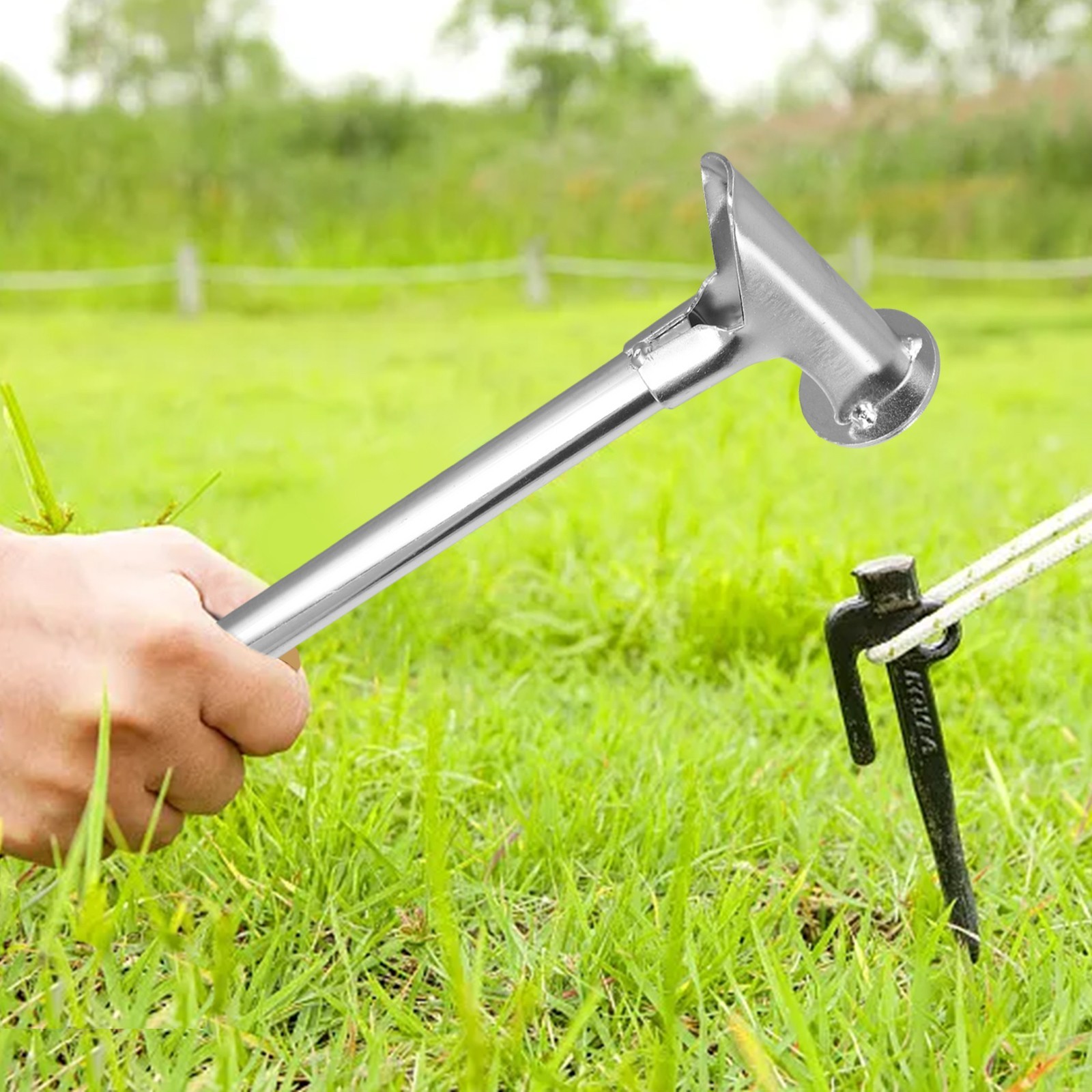 Heavy Duty Ground Hammer Tool for Tent Setup in Various Outdoor Environments