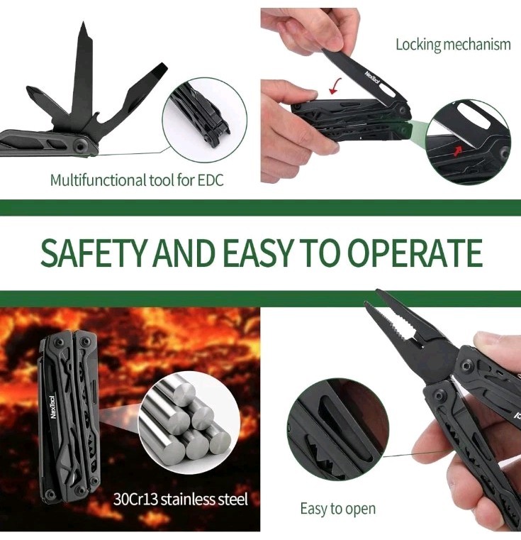 NEXTOOL BLACK KNIGHT Multitool kit Outdoor Tool 11 in 1 Survival Tool