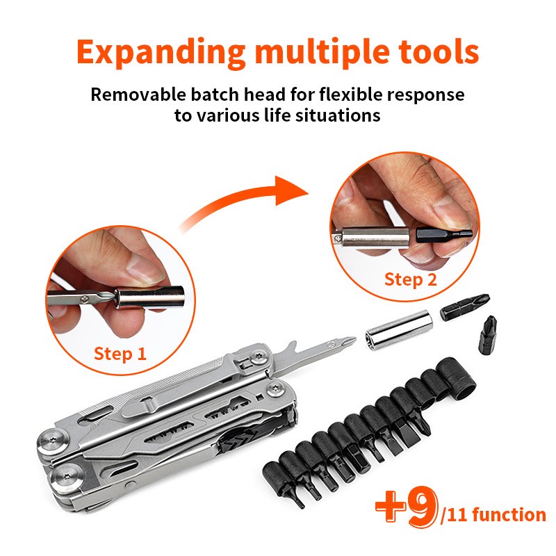 Folding Multi-tool Pliers, Portable Outdoor Tool for Camping Hiking Field Repair