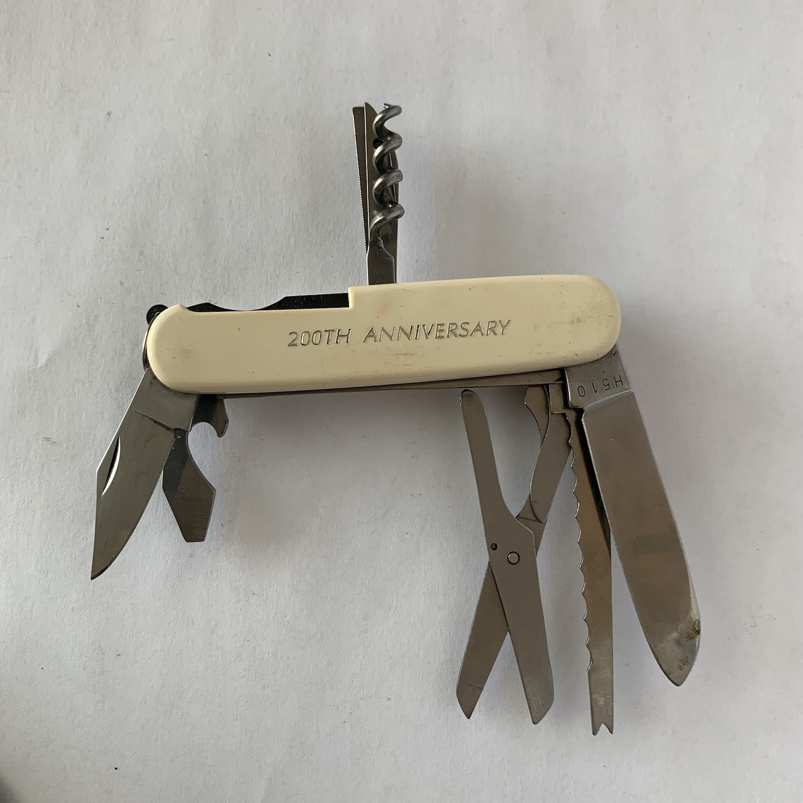200th Anniversary 10-Tool Pocket Knife, Stainless, Ivory Colored Handle