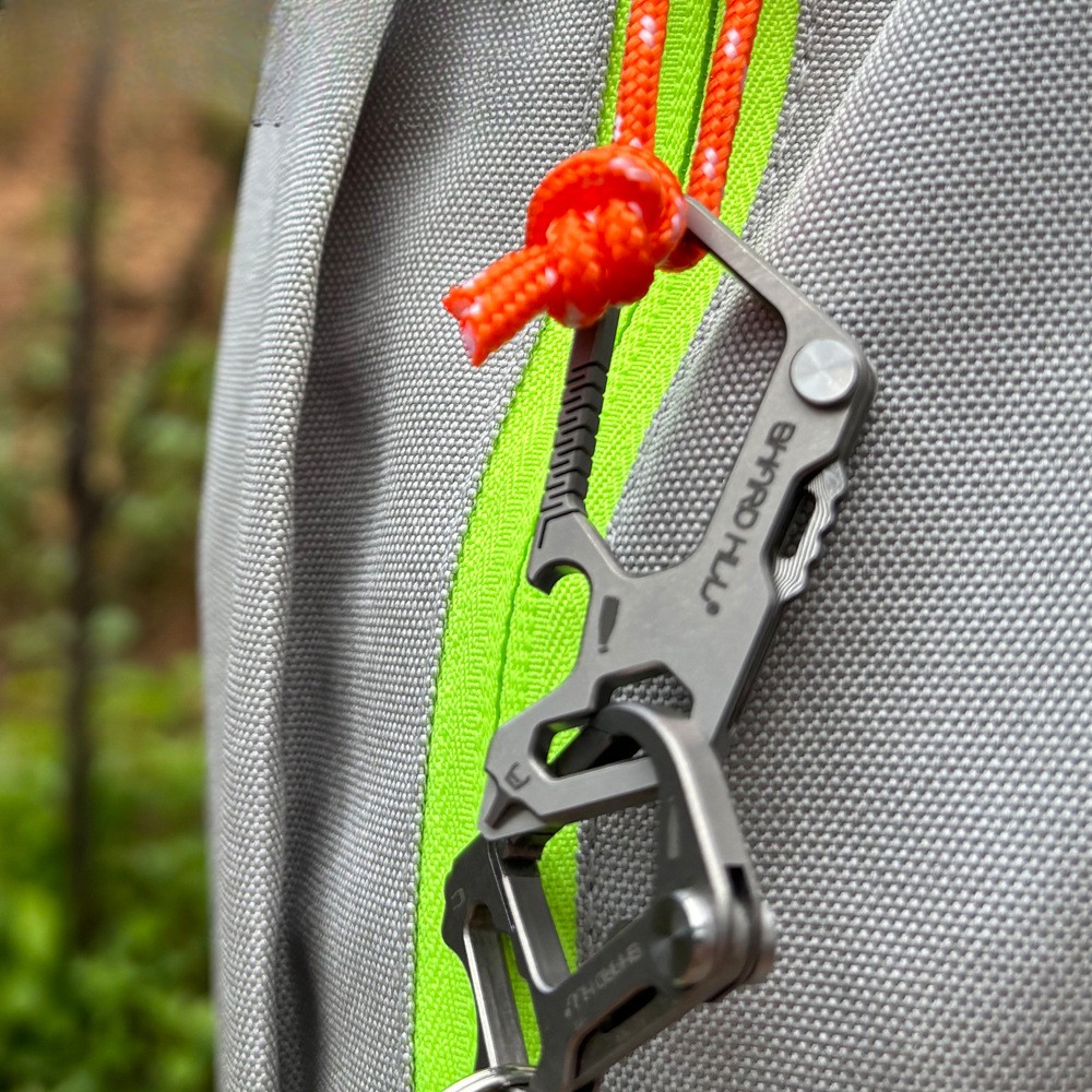 Aviation Titanium alloy Folding Keychain Multi Tool EDC Gear for Outdoor Hiking