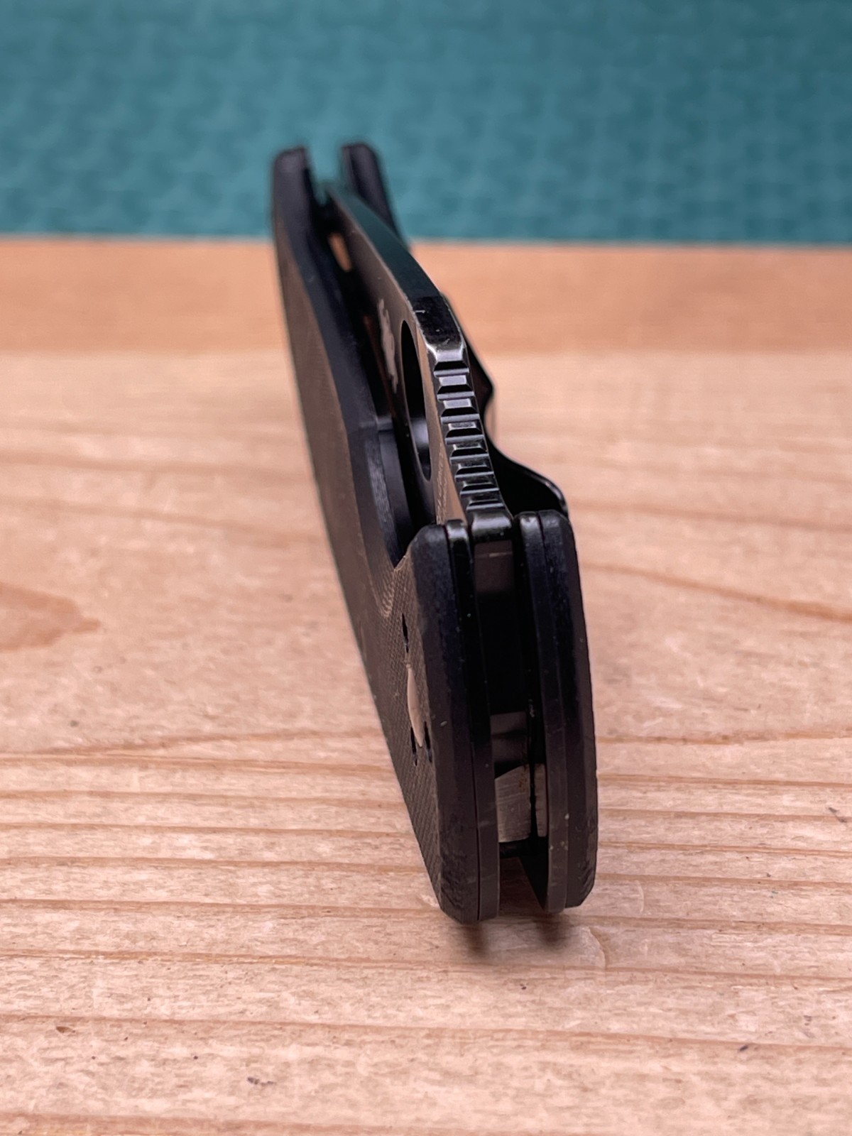 Spyderco Tenacious Folding Pocket Knife 8Cr13MoV Black Partially Serrated Blade