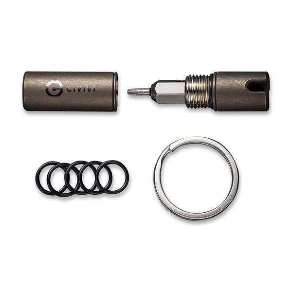Civivi Key Bit Container Bronze One Piece 6AL4V Titanium Construction C200482