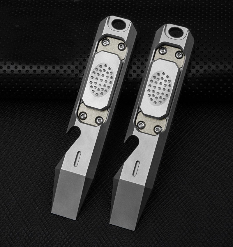 EDC Titanium Alloy Multi Tools Pry Bar Crowbar Fidget Clicker Toy Stress Relief