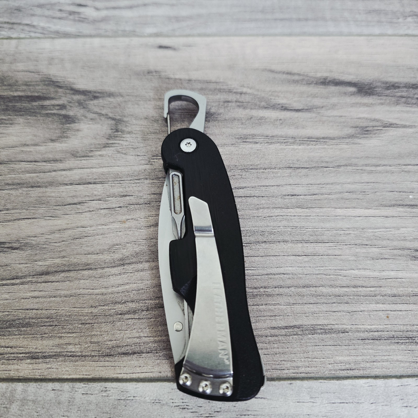 Leatherman Retired Crater C33Tx Black Folding Pocket Knife Rare Customized
