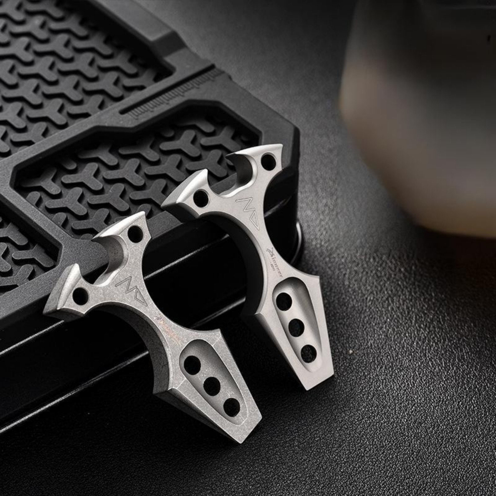 Titanium Alloy EDC Hand Grip Multi-Tool Bottle Opener Keychain Pendant Portable