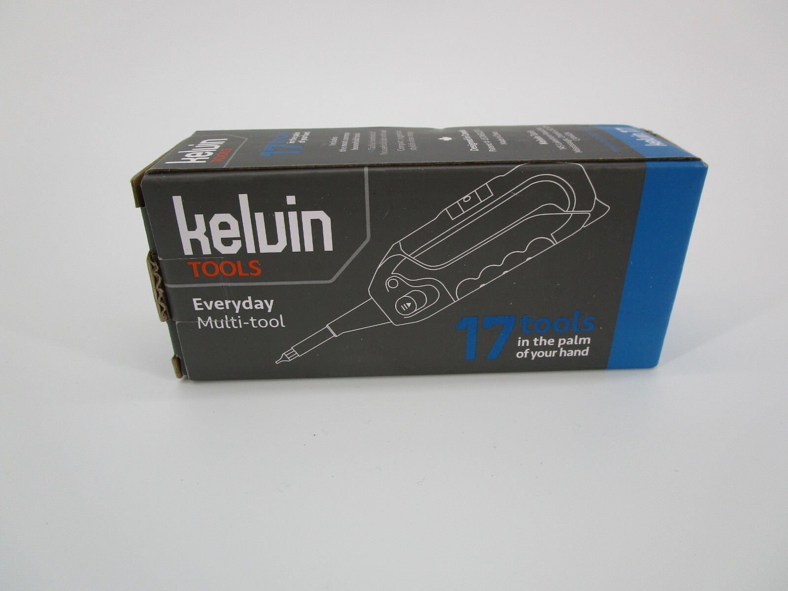 Kelvin Tools Kelvin 17 Palm-Sized Everyday Screwdriver Multi-Tool, Black & Blue
