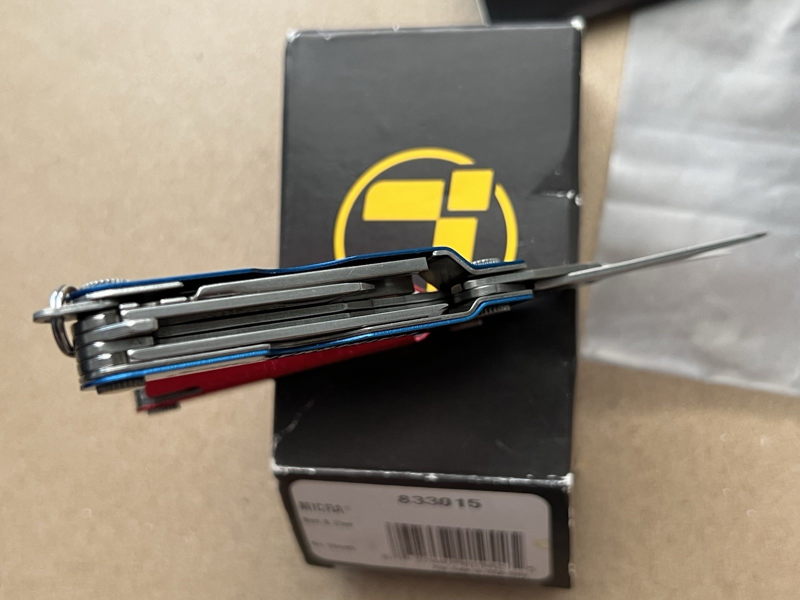 LEATHERMAN Micra – Red & Blue, Mint in Box, Rare.
