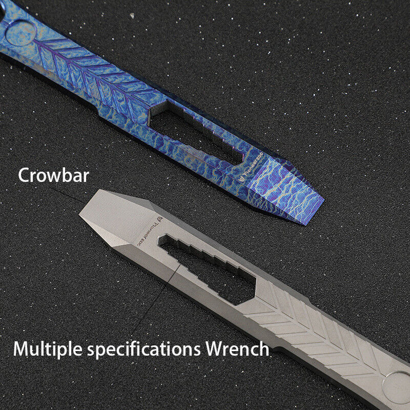 EDC Titanium Alloy Tactical Crowbar Multi Tools Outdoor Survival Pry Bar Wrench