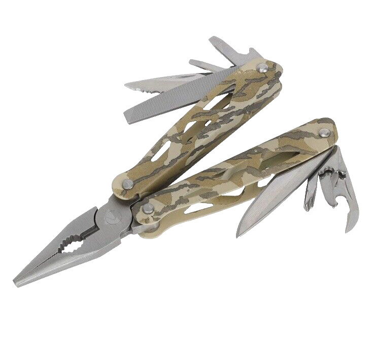 Ozark Trail 12 in 1 Multi Tool Stainless Steel Camo Color Camping Fishing NEW