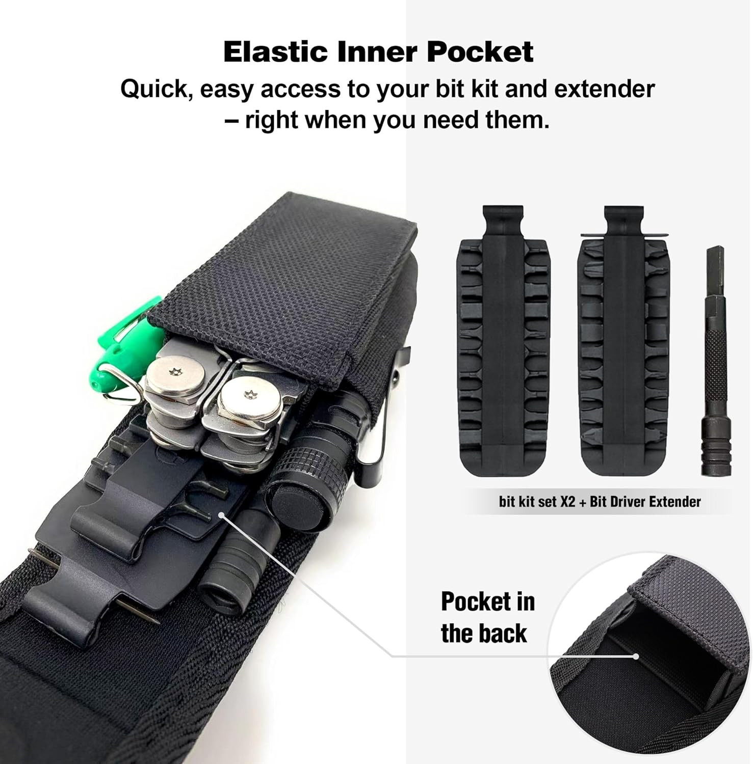Magnetic Tool Sheath for Leatherman – Nylon Belt Pouch Fits Wave Plus, Wingman,