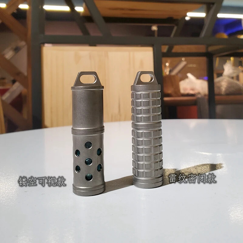 EDC Titanium Alloy PEI Paracord Perfume Storage Box EDC Toys Outdoor Tools Gift