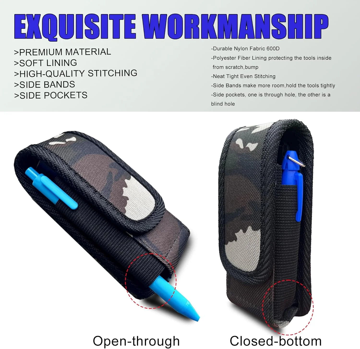 Multitool Sheath, EDC Belt Pouch Organizer for Men,Tool Sheath Compatible with L