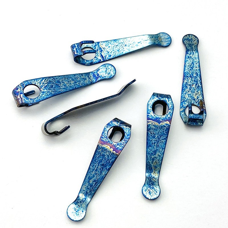 Titanium Deep Carry Pocket Clip for Spyderco Para 3 Lightweight Knife