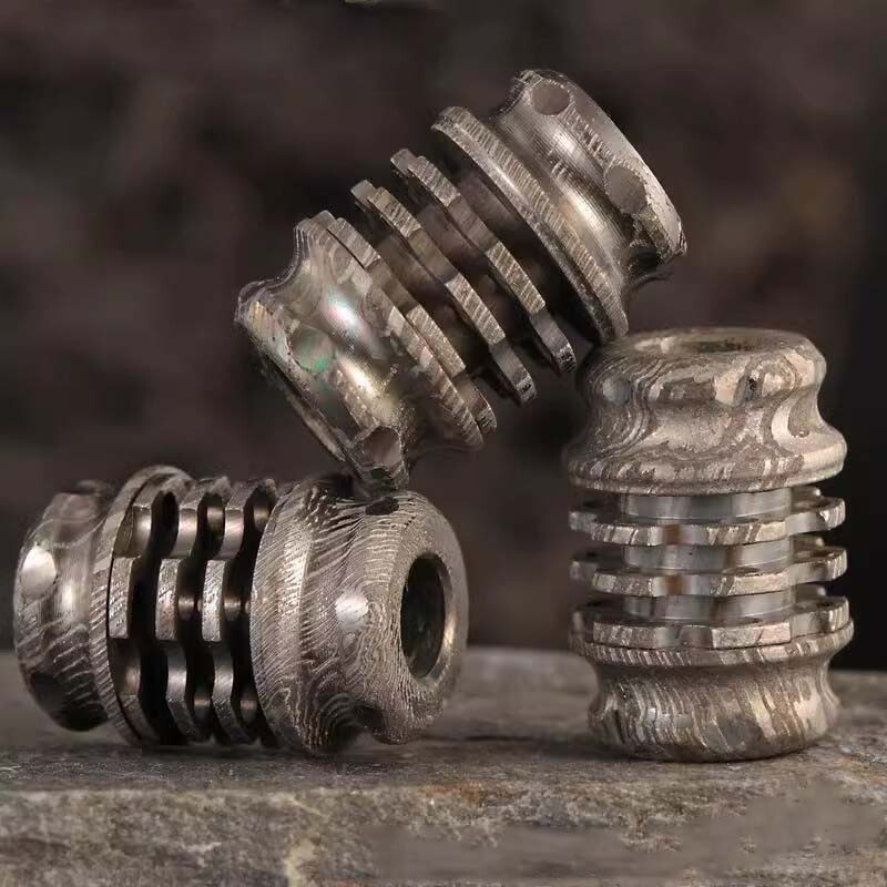 TC4 Damascus Lanyard Bead Paracord Necklace Pendant Bracelet Making