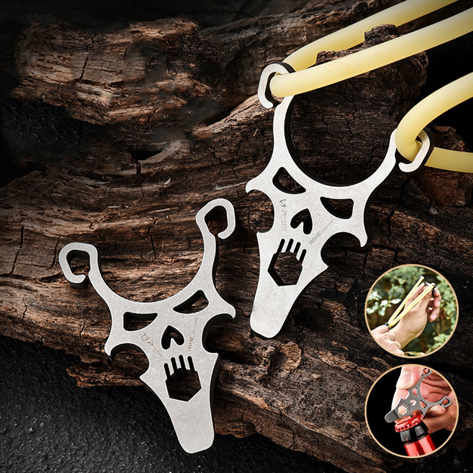 New Titanium Alloy Pocket Pry Bar Pendant Mini Crowbar Opener Keychain Multi EDC