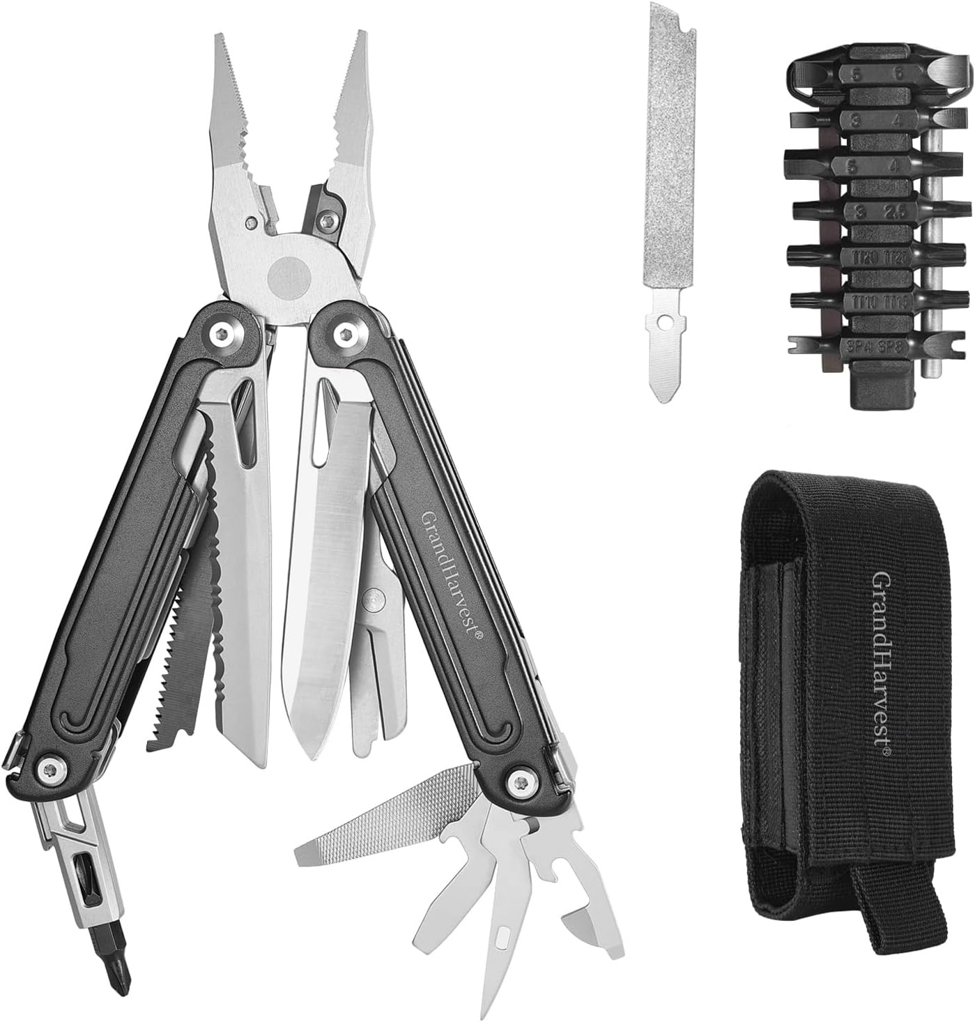 17-In-1 Stainless Steel Multi-Tool, Self-Locking Practical Multi-Tool, Equipped