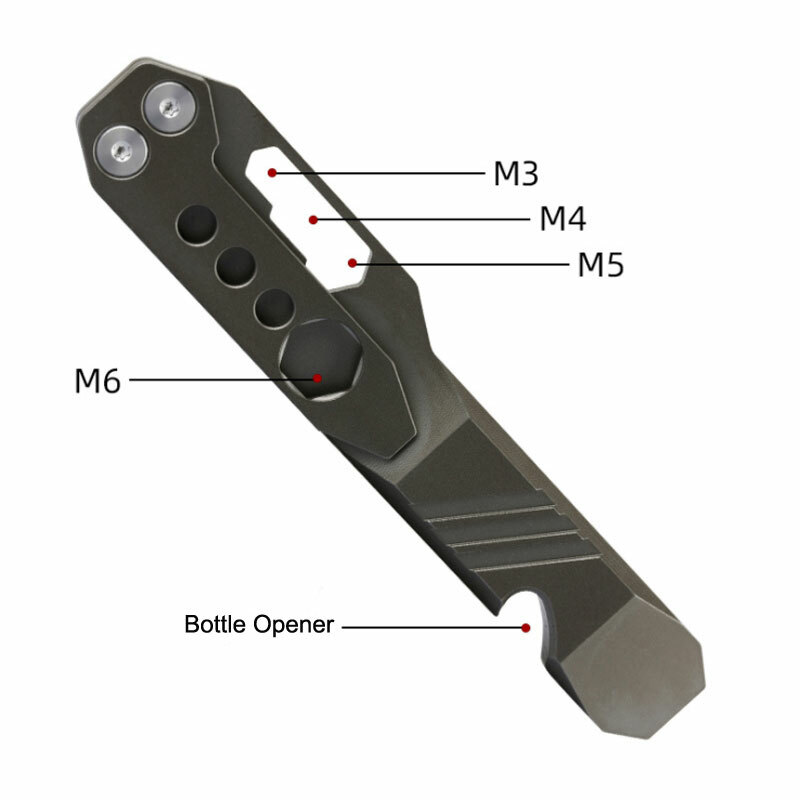 TC4 Titanium Alloy Pocket Pry Bar Pendant Crowbar Opener keychain Multi EDC Tool