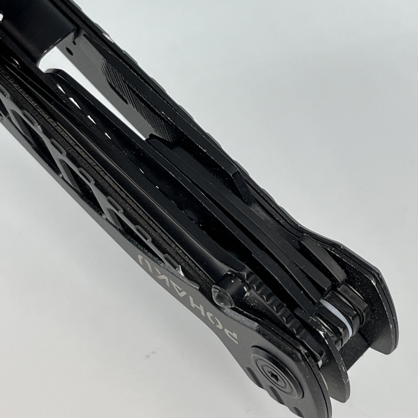 Pohaku Black Stainless Steel Multi Tool Knife, Pliers, File & More Nylon Sheath