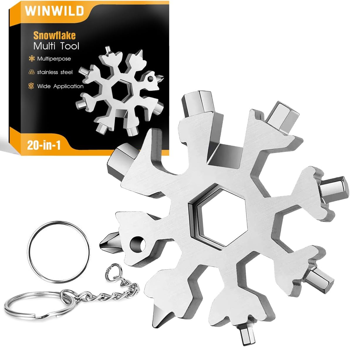 20 in 1 Snowflake Multi Tool, Cool Stocking Stuffers for Men Christmas Gift,Uniq