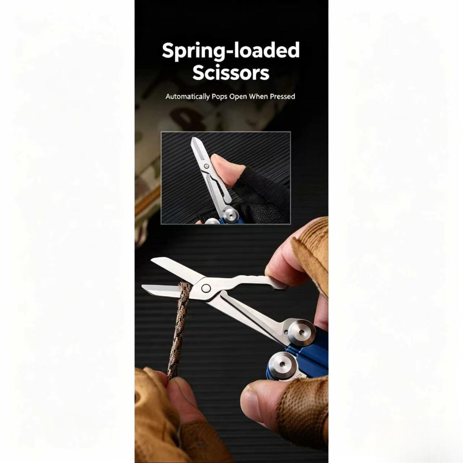 Outdoor Camping Hiking Stainless Steel Folding Multi Tool EDC Pliers