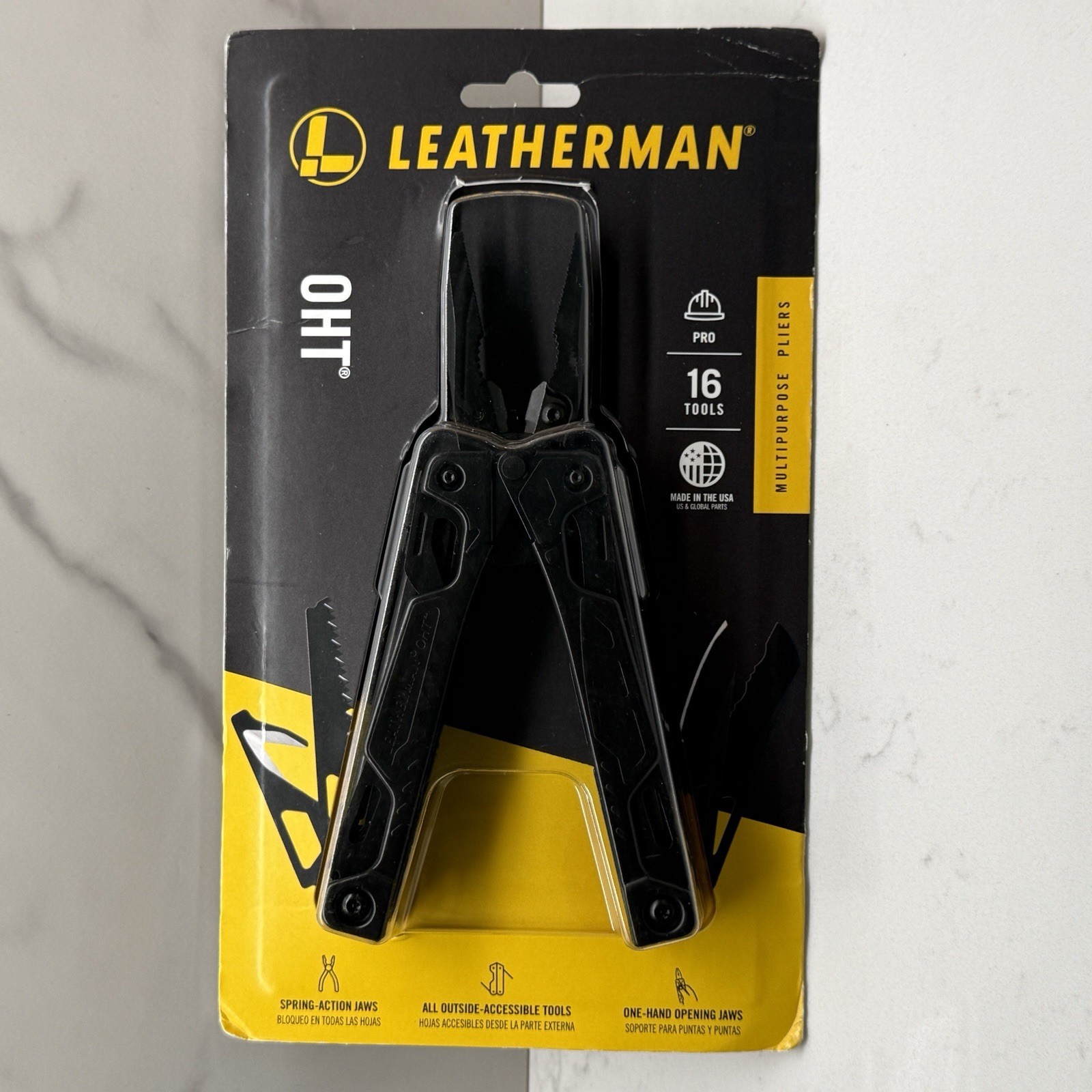 Leatherman OHT black Rare w/ US Coyote Molle sheath. Tool & Sheath Made in USA