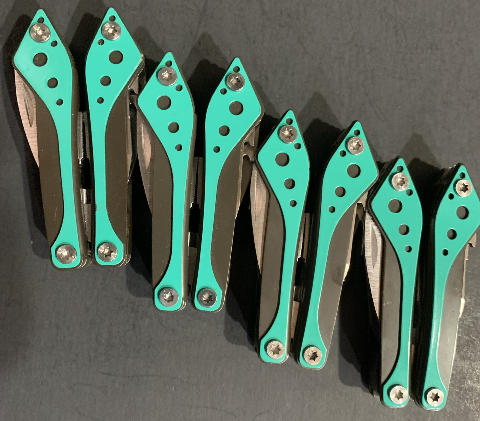 CABELA’S Multi Tool Stainless Tool Knife Teal Lot Of 4 NEW