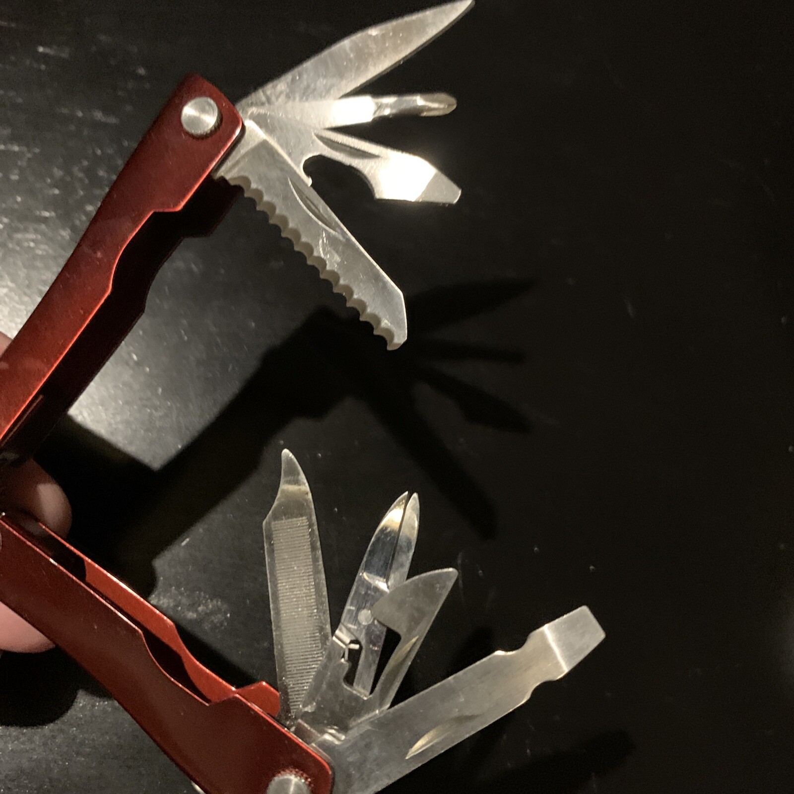 Vintage Micro Extreme Pro Series Multi-tool Red Stainless Steel Titanium Tool