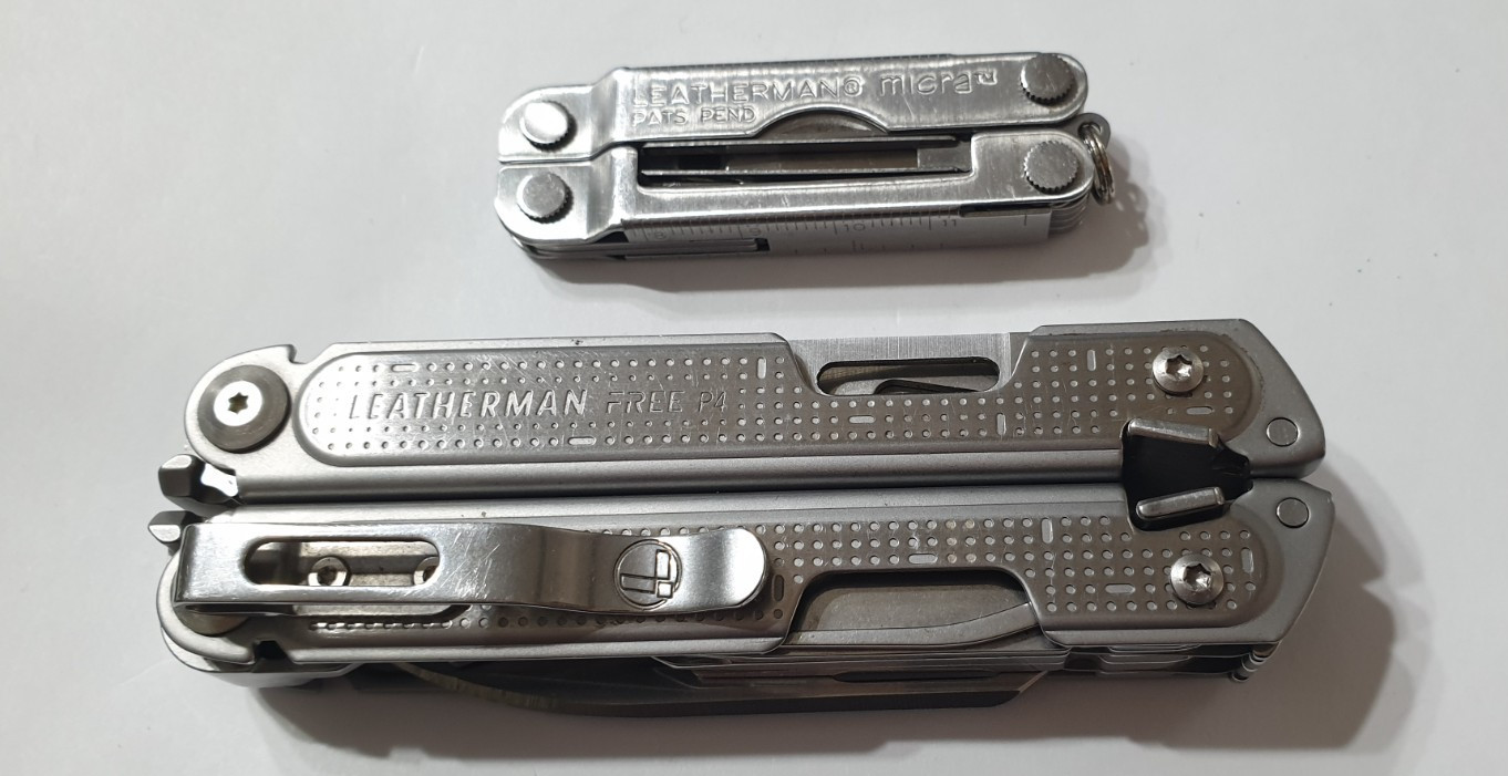 🔥🔥🔥 Leatherman Rare Retired Free P4 One Hand Opening + Micra Multi Tool