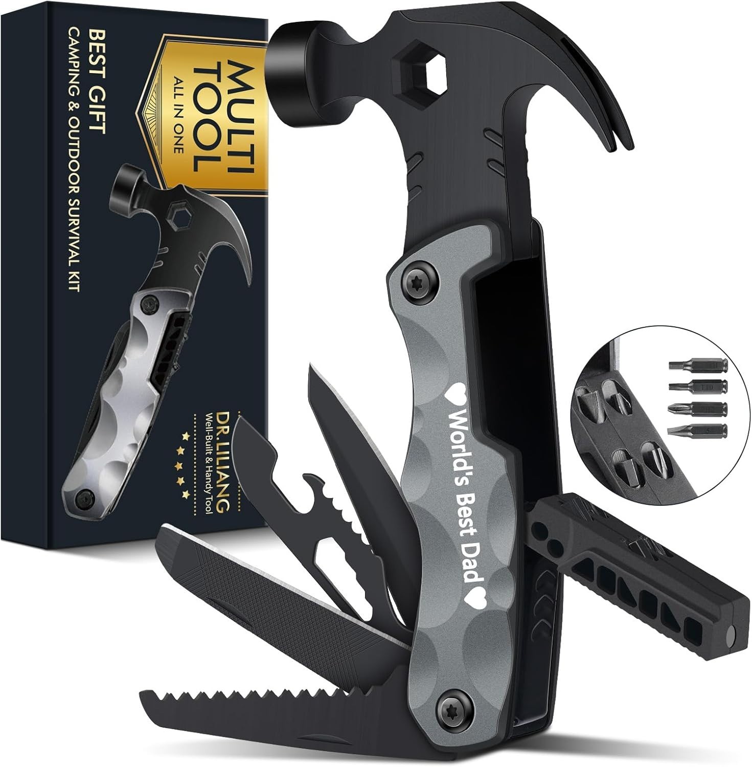Versatile Stainless Steel 13-in-1 Multitool – Dad’s Essential Camping Companion